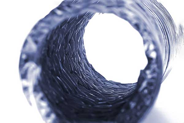 Stock Photo-Dryer Vent Services -603 Chimney & Dryer Vent Inc.- Manchester NH close up look at metal chimney liner